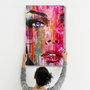 Wallity Pintura Decorativa de Vidrio Templado Multicolor 46 x 72 cm